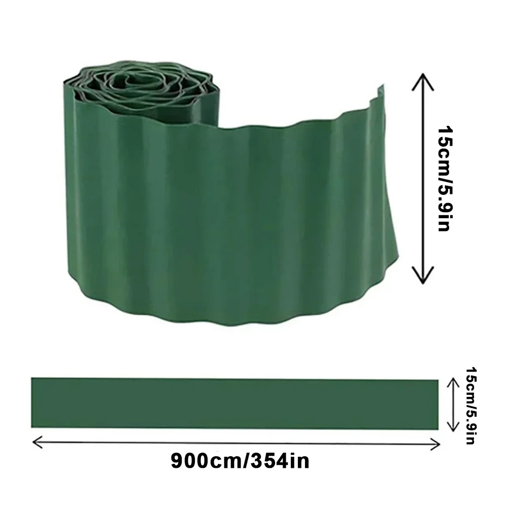 

Пластиковая окантовка газона зелёная 10/15/20 см