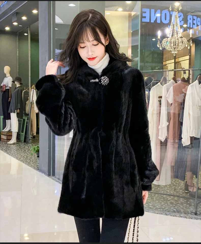 Top Fashion Women's Winter Coats Super Hot Winter Women's Coat Fur Thick Winter Office Lady Other Fur Yes Real Fur Overcoat enlarge