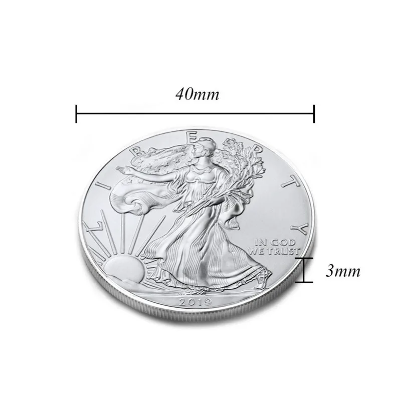 

U.S. Liberty Challenge Coin America Eagle Coin Silver Plated Commemorative Coin Collection Gift Home Decoration 2020/2021/2022