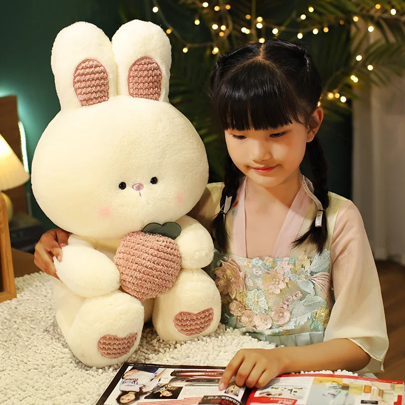 

1pc 25/40/50cm Cute Rabbit Cotton Filled Soft Simulation Seat Cushion Cushion Can Be Gifted For Girls
