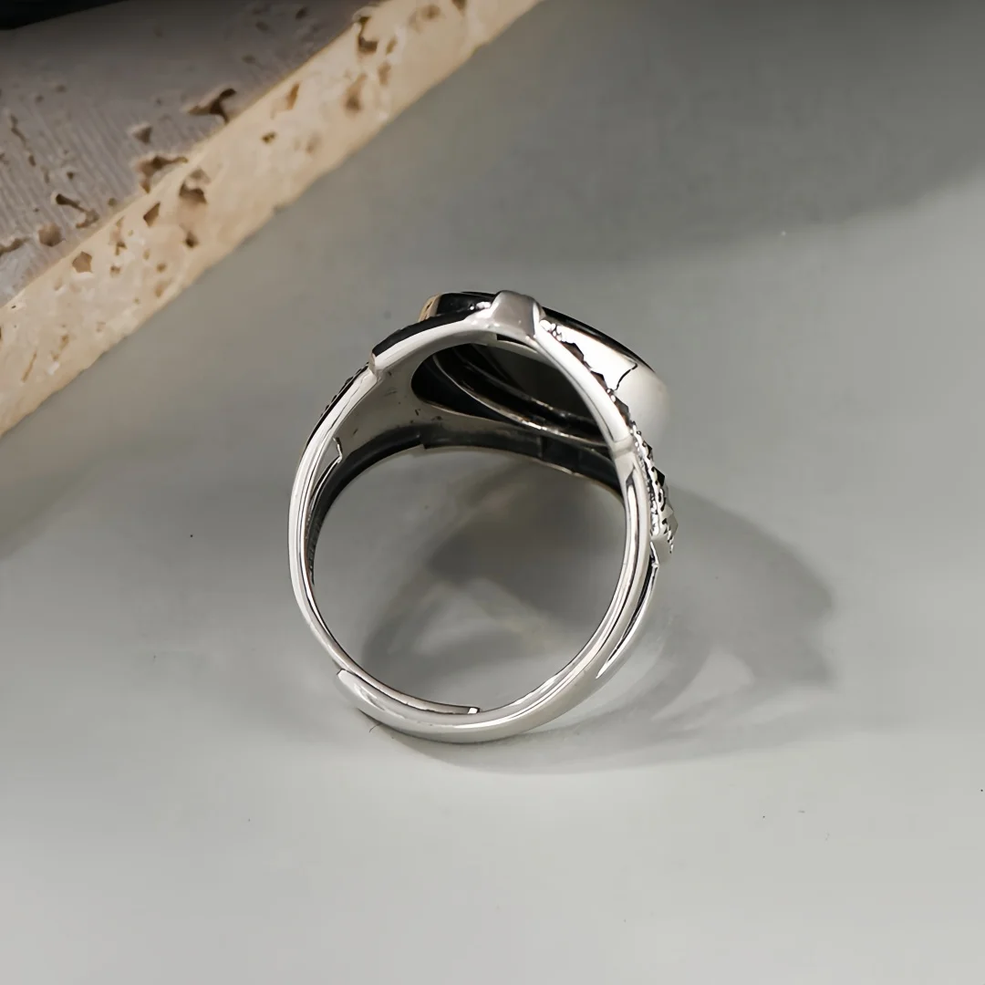 Фото Новые серьги-гвоздики BOCAI из стерлингового серебра S925 с агатом и портретом королевы, изысканные ювелирные украшения для женщин №2