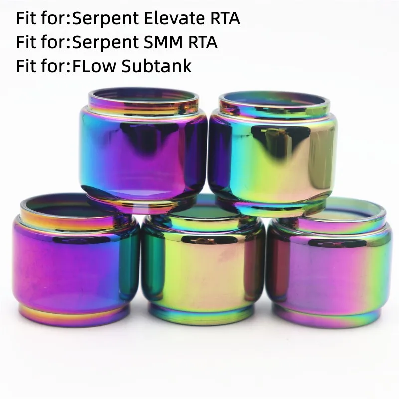 

5PCS Rainbow Bubble Glass Tube For Wotofo Serpent Elevate / Serpent SMM RTA / FLow Subtank Machine Accessories