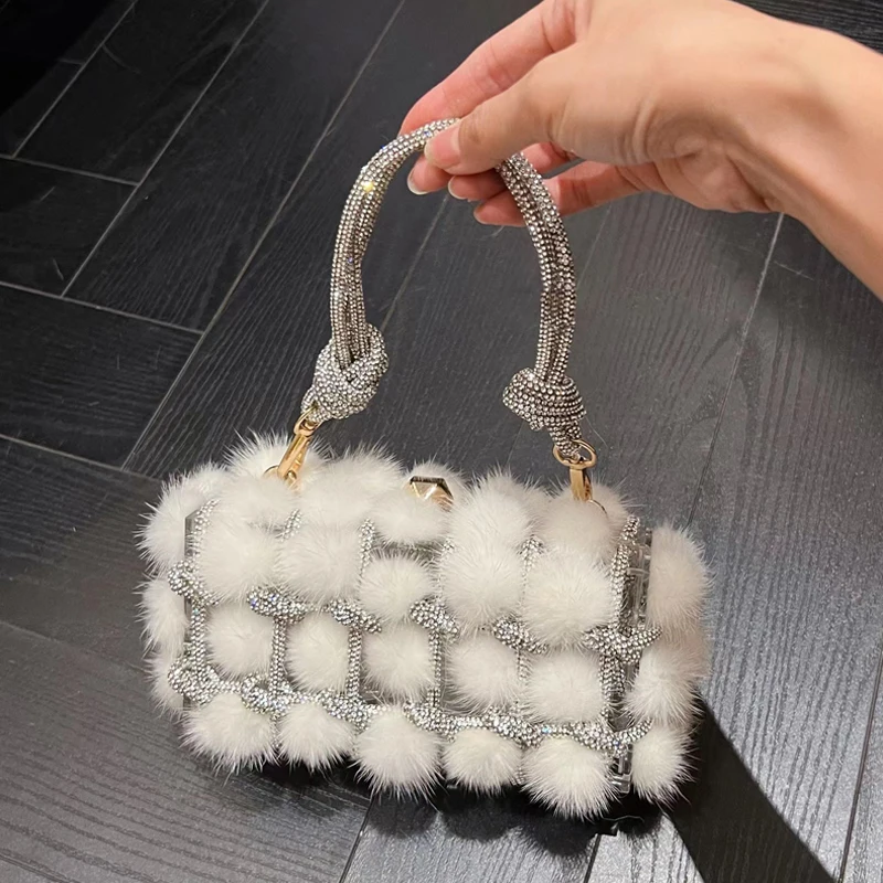 Женские плюшевые вечерние сумки для женщин Роскошные Дизайнерские Сумочки
