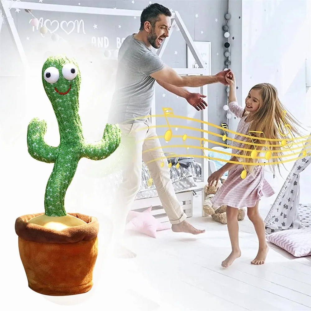 

Dancing Cactus Plush Toy Speak Electronic Glow Recording Novelty Funny Twisting Singing Dancer Music Christmas Gifts Bluetooth