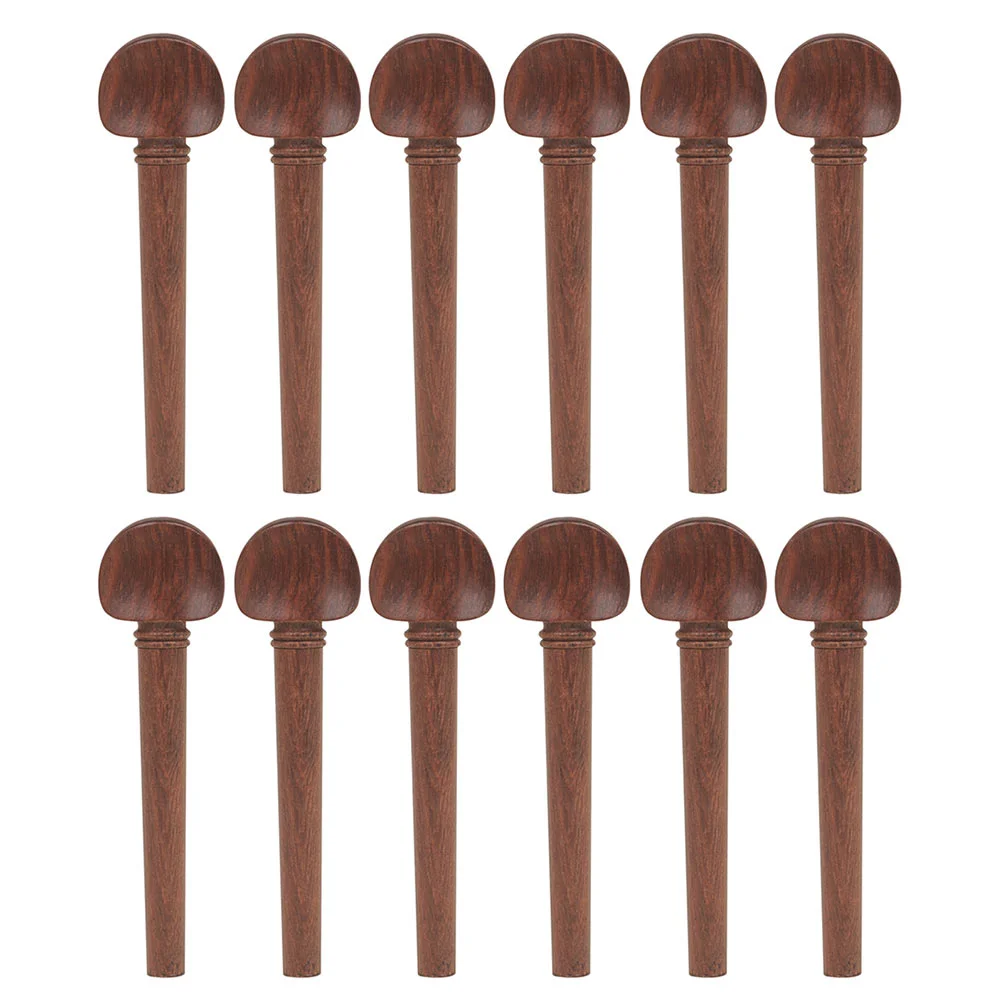 

12 Pcs Oud Pegs Bass Guitar Accessories Useful Tuning Sturdy Musical Instrument Supplies Parts Mahogany Premium Electric