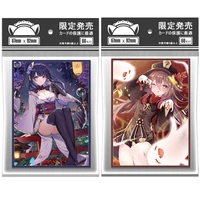 1pack 60pcs original genshin impact card protective sleeve game figures raiden shogun hu tao size 67x92mm anime wife card cover