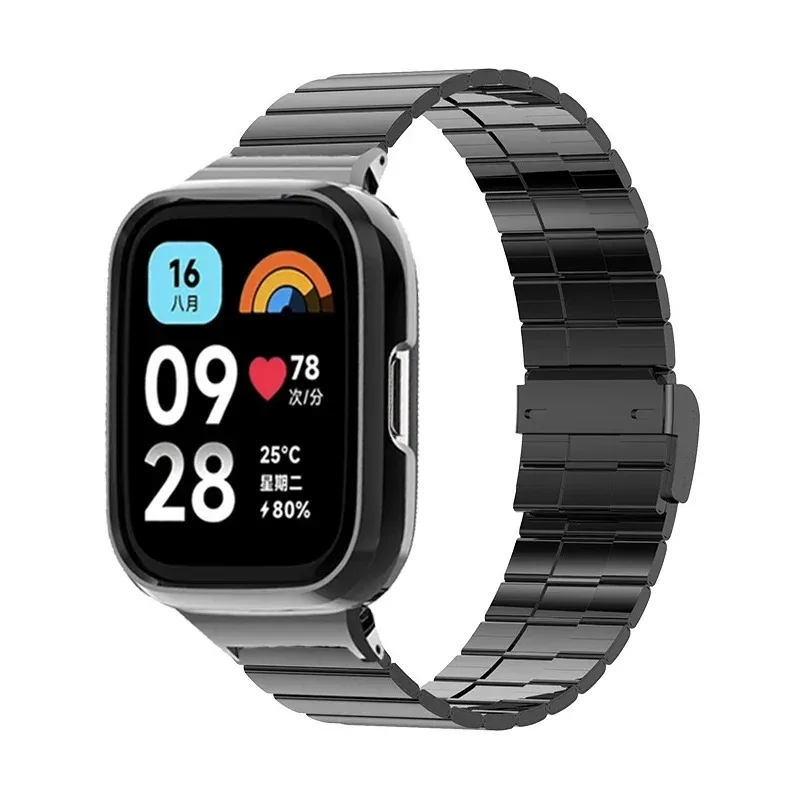 Фото Браслет для Redmi Watch 3 Active, магнитный браслет из нержавеющей стали для фитнес-трекера Xiaomi Redmi Watch 3 №2