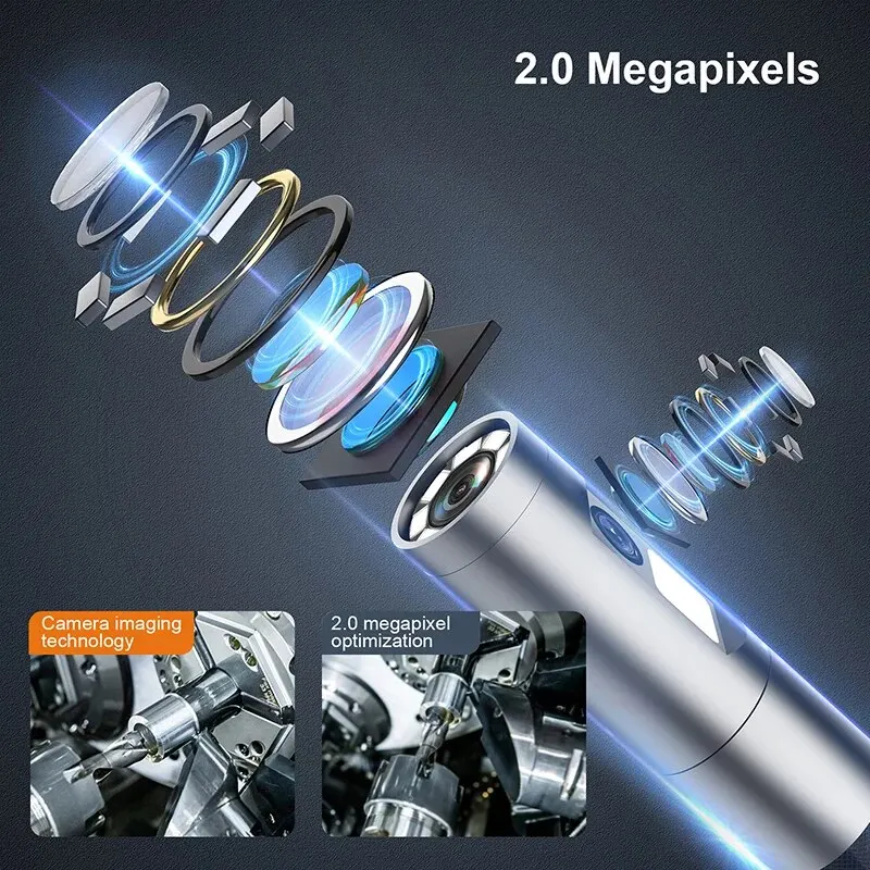 Бороскоп для управления двигателем автомобиля 360 ° диаметром 8 мм 5-дюймовым IPS