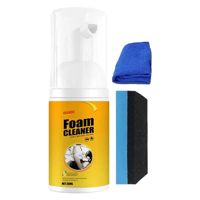 

Multipurpose Foam Spray Car Interior Bubble Foam Spray Auto Kitchen Stain Removal Kit Lemon Flavor Cleaning Tool With Cleaning