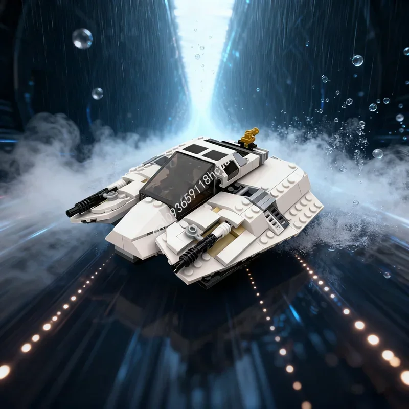 Фото 226 деталей MOC: Конструктор «Космический снегоход» (Space Speeder) — модель для сборки, игрушка для творчества, идея подарка на праздник №1