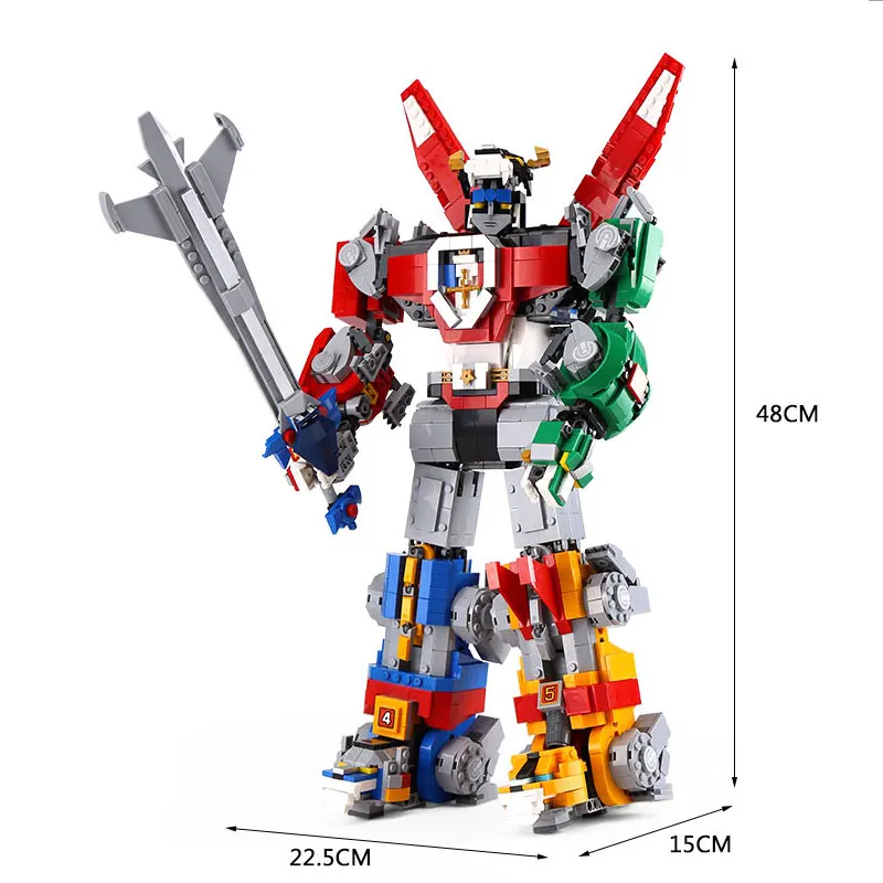 5 in1 Deformable Model Voltron Defender Of The Universe Compatible 21311 16057 Building Blocks Brick Toy Christmas Birthday Gift