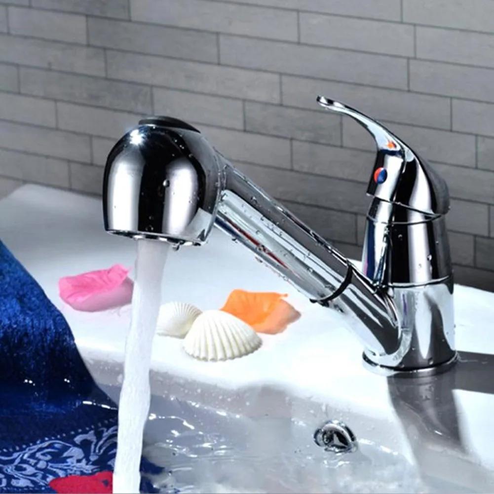 

G1/2 Kitchen Vegetable Basin Pull-Out Faucet Kitchen Faucet Water Bubbler Two-Speed Functional Shower Nozzle For Kitchen