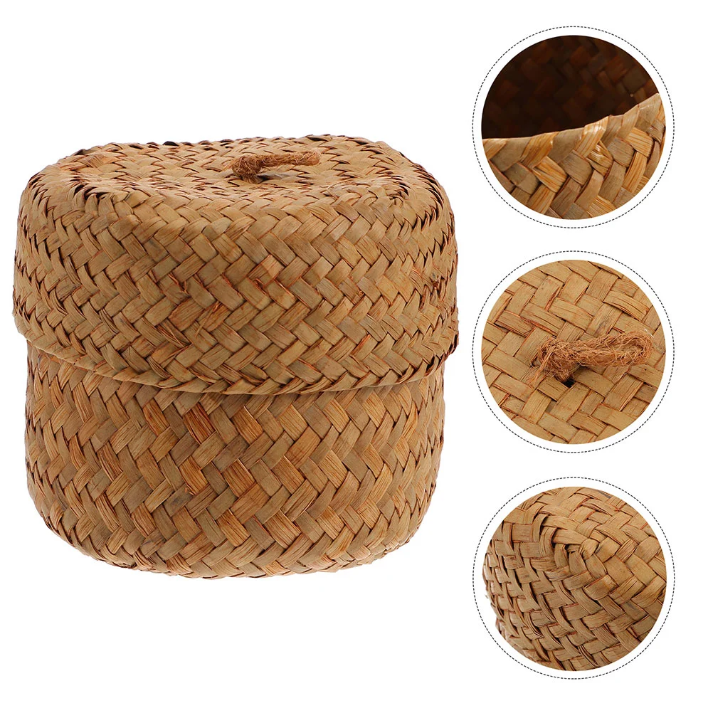 

Storage Boxes For Organizing With Lid Flower Box Sundry Organizer Sundries Container Hand Woven Seagrass Storage Basket