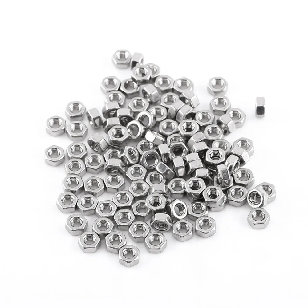 250Pcs M3 Hex Socket Screws 304 Stainless Steel Screw & Bolt Hex Nuts Washers Assortment Kit Fastener tornillos images - 5