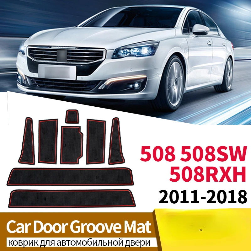 

Anti-Slip Mat Gate Slot Cup Pad Rubber Rug For 508 508SW 508RXH 2011-2018 Car Stickers Interior Accessories