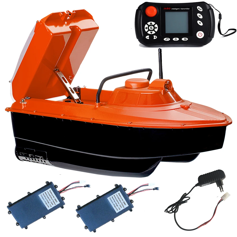 

German Warehouse JABO2CG 7.4V10A*2 Orange GPS Auto Navigation Fish Finder Bait Boat 300 Meter Directional