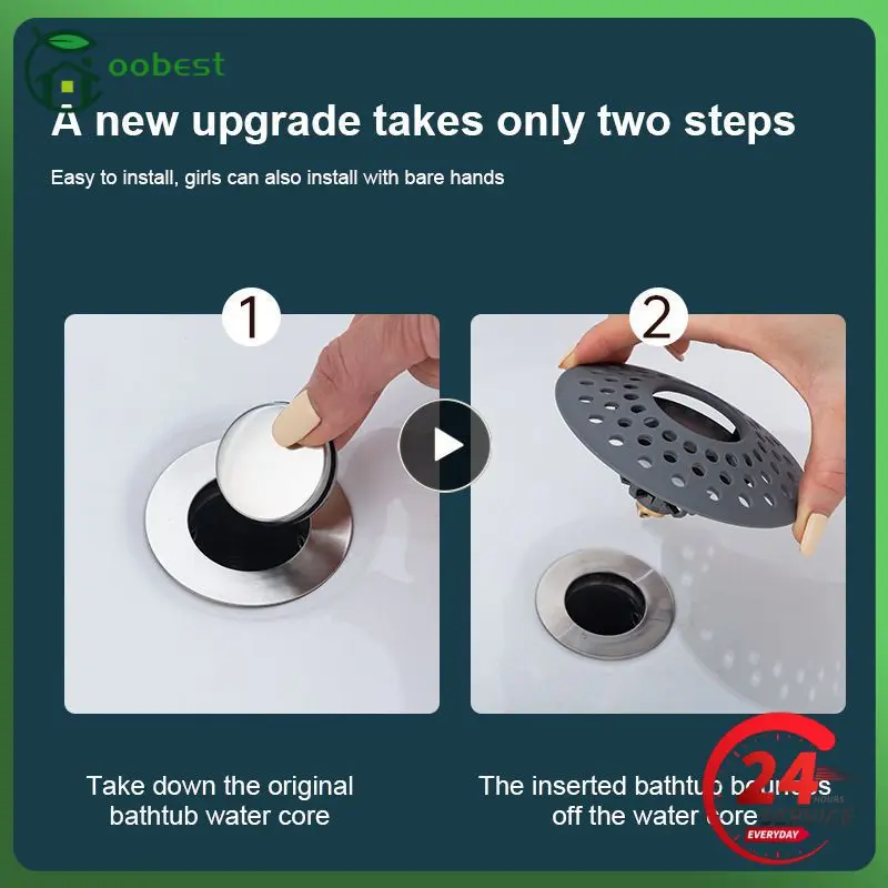 

-up Bounce Core Sink Drains Shower Sink Strainer Upgraded Stainless Steel Bath Stopper Tools Washing Machine Bathroom Gadgets