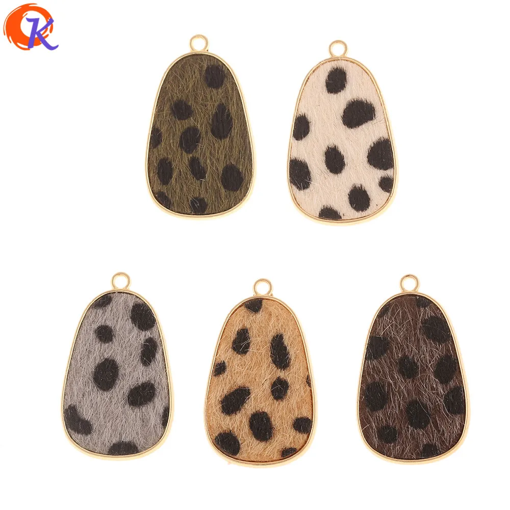 

Cordial Design 50Pcs 21*35MM Jewelry Accessories/Hand Made/Charms/Drop Shape/Leopard Print Effect/DIY Making/Earrings Findings