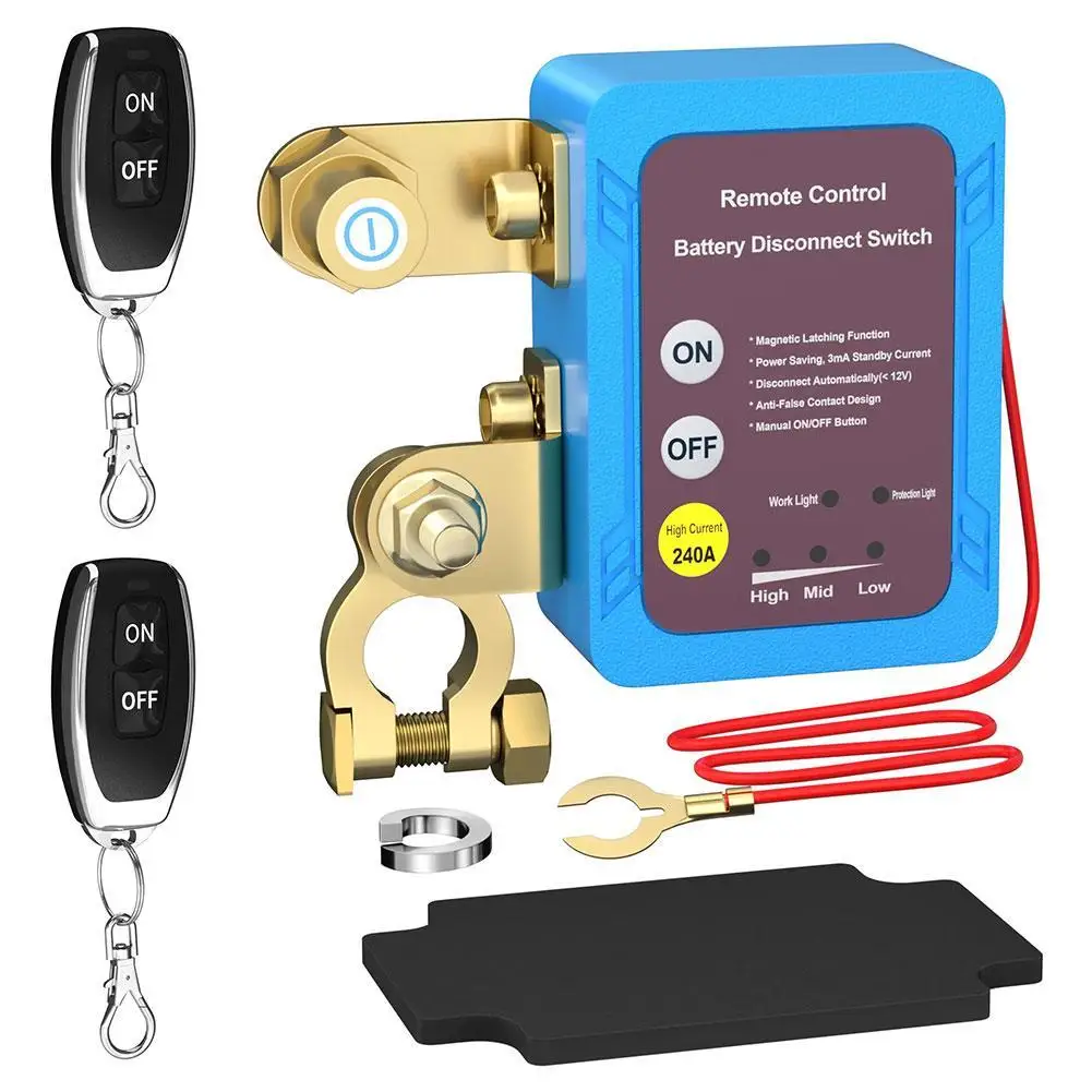 

Автомобильный аккумулятор, дистанционный выключатель питания 12 В, главный выключатель питания на колесиках, защита от утечки электроэнергии