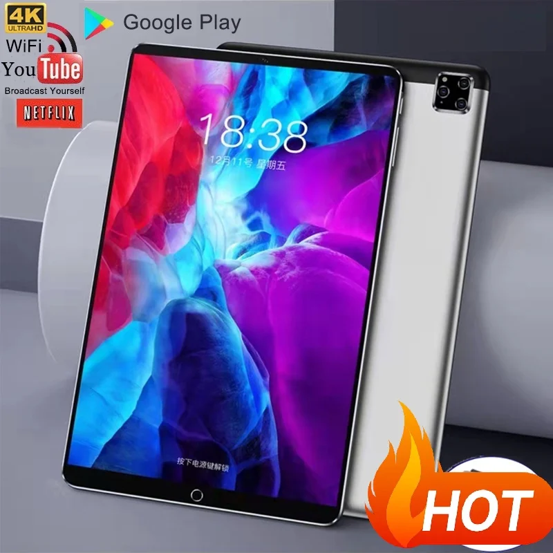 

2023 Hot Sale New 10.1 Inch Tablet PC 3G 4G LTE Original Android 9.0 Octa Core 4GB RAM 64GB ROM WiFi GPS 10.1 IPS 1280*800