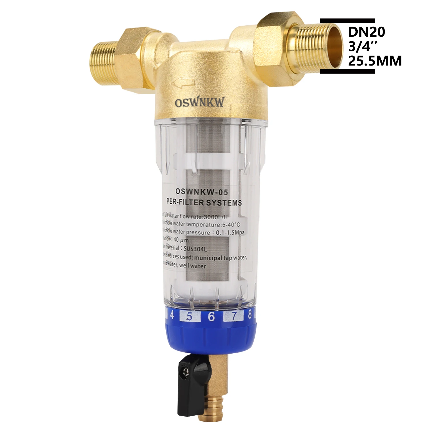 

Предварительный фильтр OSWNKW-05 из нержавеющей стали