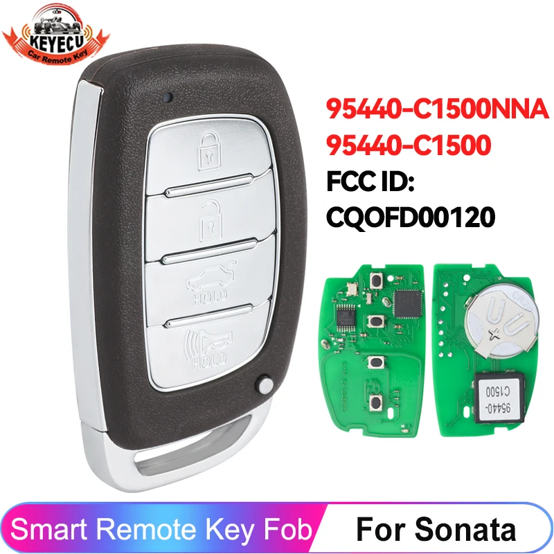 

KEYECU 95440-C1500NNA 95440-C1500 для Hyundai Sonata 2017 2018 2019 2020 FCC ID: CQOFD00120 смарт-ключ дистанционный брелок 433 МГц 8A чип