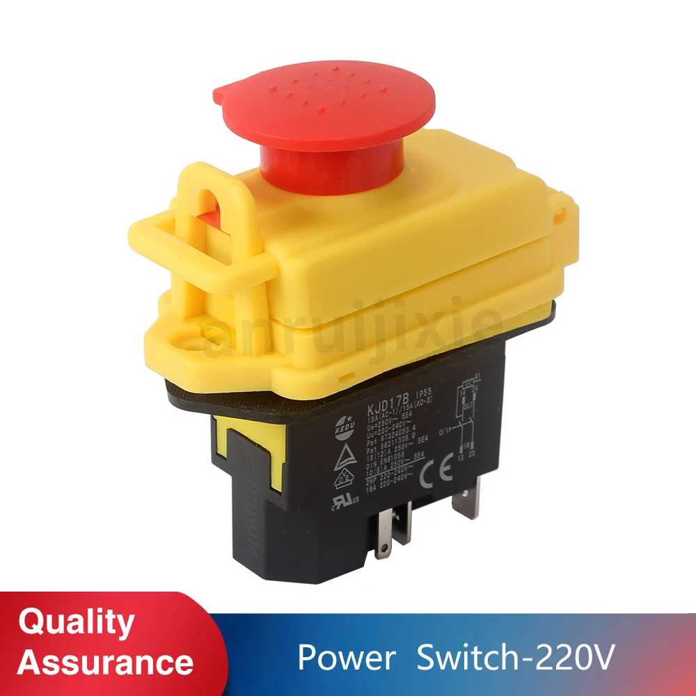 

KJD17B Power Emergency stop switch SIEG SC2-104 &SX2 Electromagnetic Urgent Stop Switch for JET BD-X7