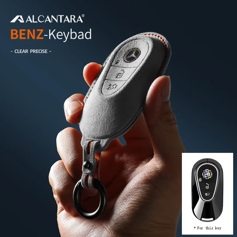 

Alcantara Suede Car Key Case Cover Shell For Mercedes Benz C S Class W223 W206 S260L GLC300L GLC260L C260L C20 S450L Accessories