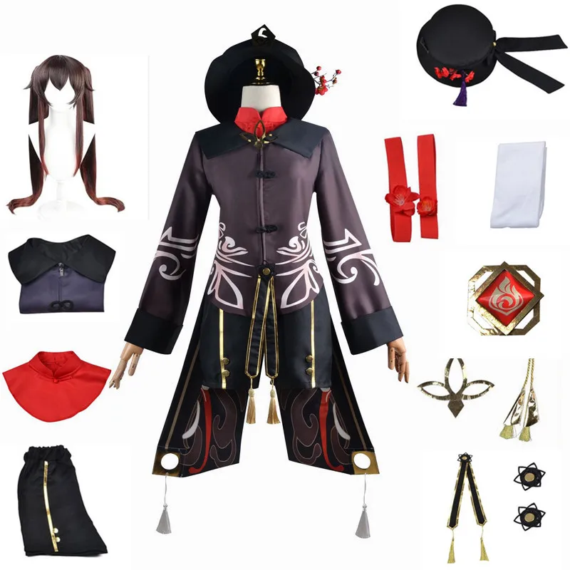 

Game Genshin Impact Hu Tao Cosplay Costume Chinese Ancient Costume Halloween Carnival Hutao Clothes For Girls Cosplay Uniforms