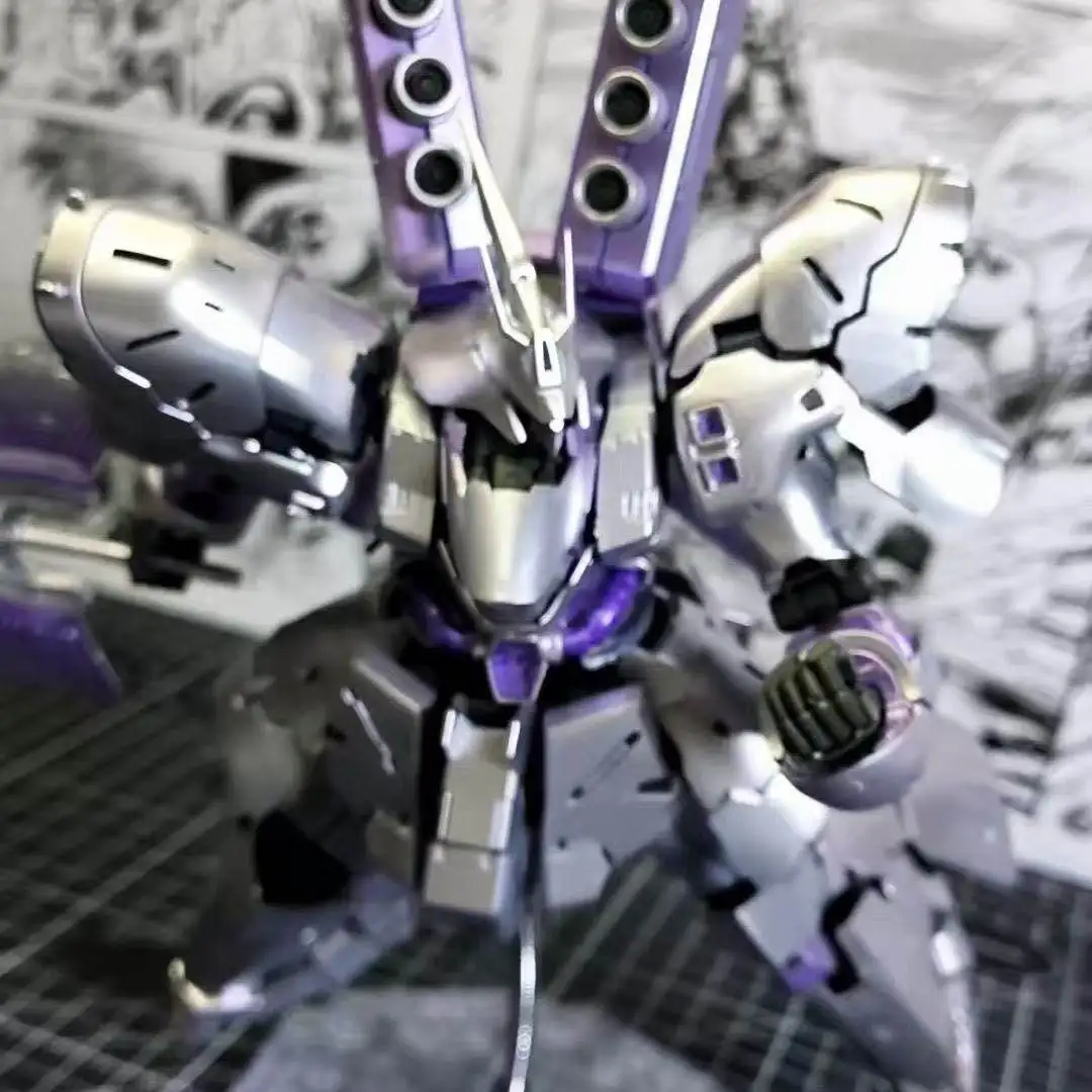 Фото GAOGAOModel Rg Sazabi Радуга Серебряная краска для тела в сборе, экшн-фигурка Msn-04ff, масштаб 1/144, комплект аниме-фигурка, подарок на день рождения №2