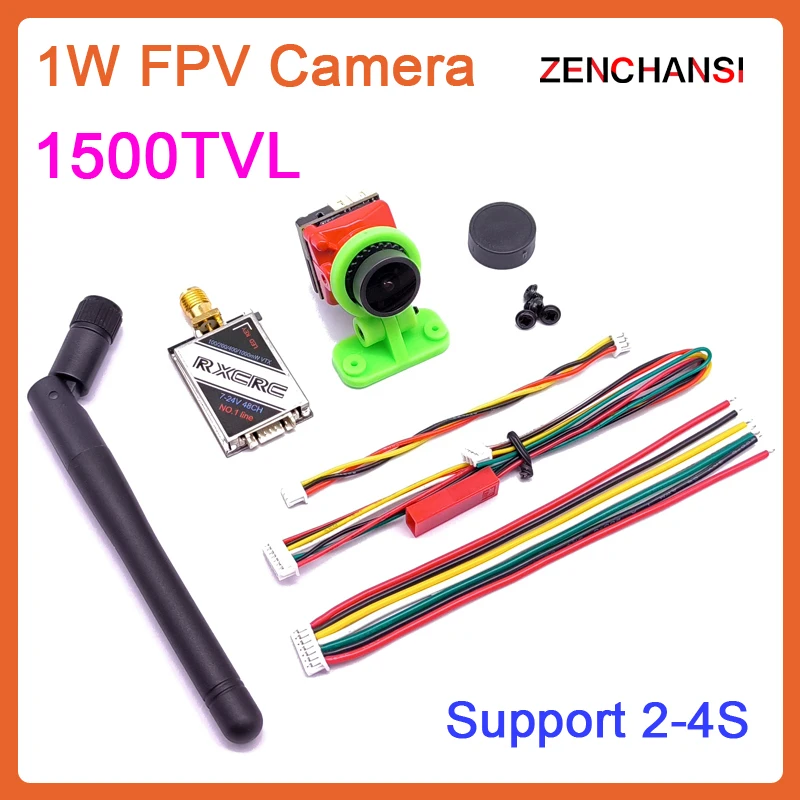 Система FPV 5 8G 48CH 1000 мВт Регулируемый передатчик VTX Lancher с объективом 2 1 мм CMOS 1500TVL fpv