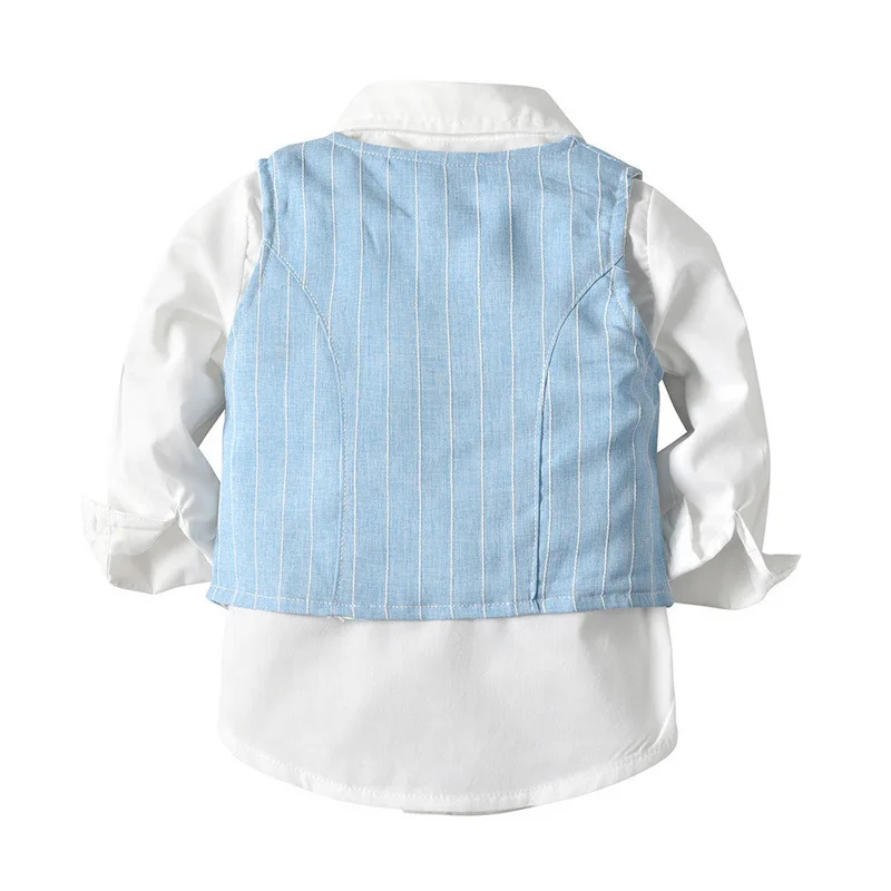 Spring baby boy baby gentleman suit shirt vest three-piece suit