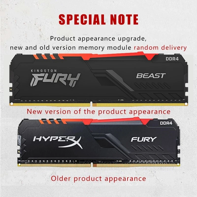 Память HyperX FURY DDR4 RGB 2666 МГц 3200 3600 3466 DIMM XMP 8 ГБ 16 ddr4 для настольных ПК оперативная