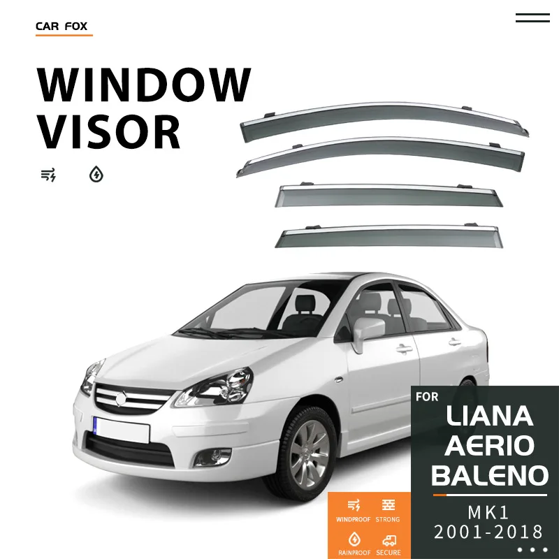 

For LIANA/Baleno/Aerio Window visor Weather Shield Side Window Deflector Car windshield weather shield Car accessories