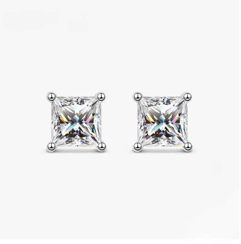 

Серьги-гвоздики женские из серебра 925 пробы, 2 карата