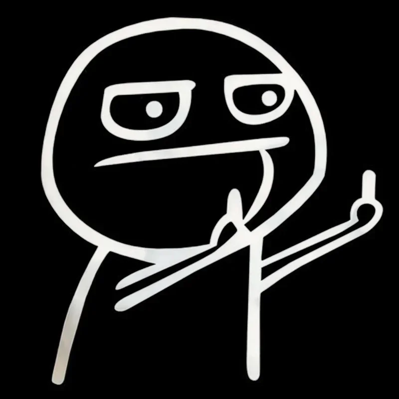 2 шт. автомобильные наклейки Стайлинг среднего пальца авто лобовое стекло дверь