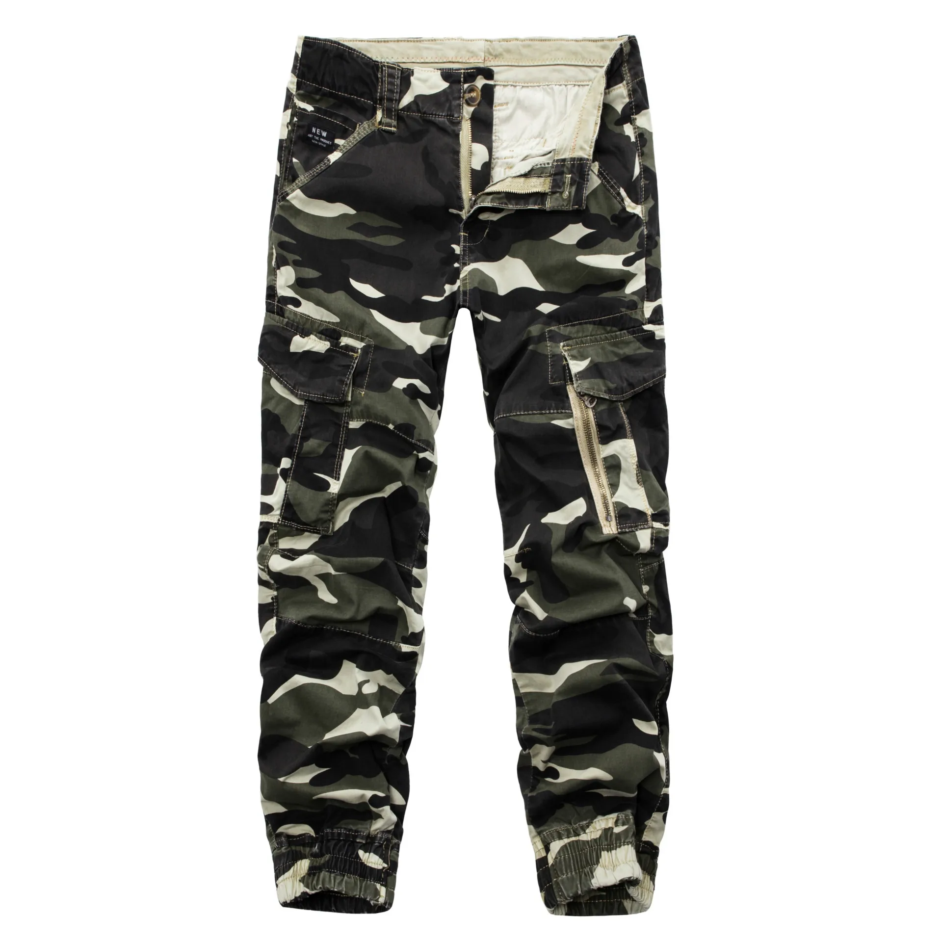 

Autumn and winter new Harendo pocket overalls slim casual pants youth pencil pants outdoor casual sports pants