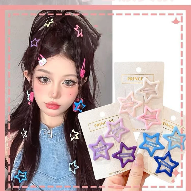T2K заколки для волос с допамином пятиконечная звезда BB-зажим маленькая челка