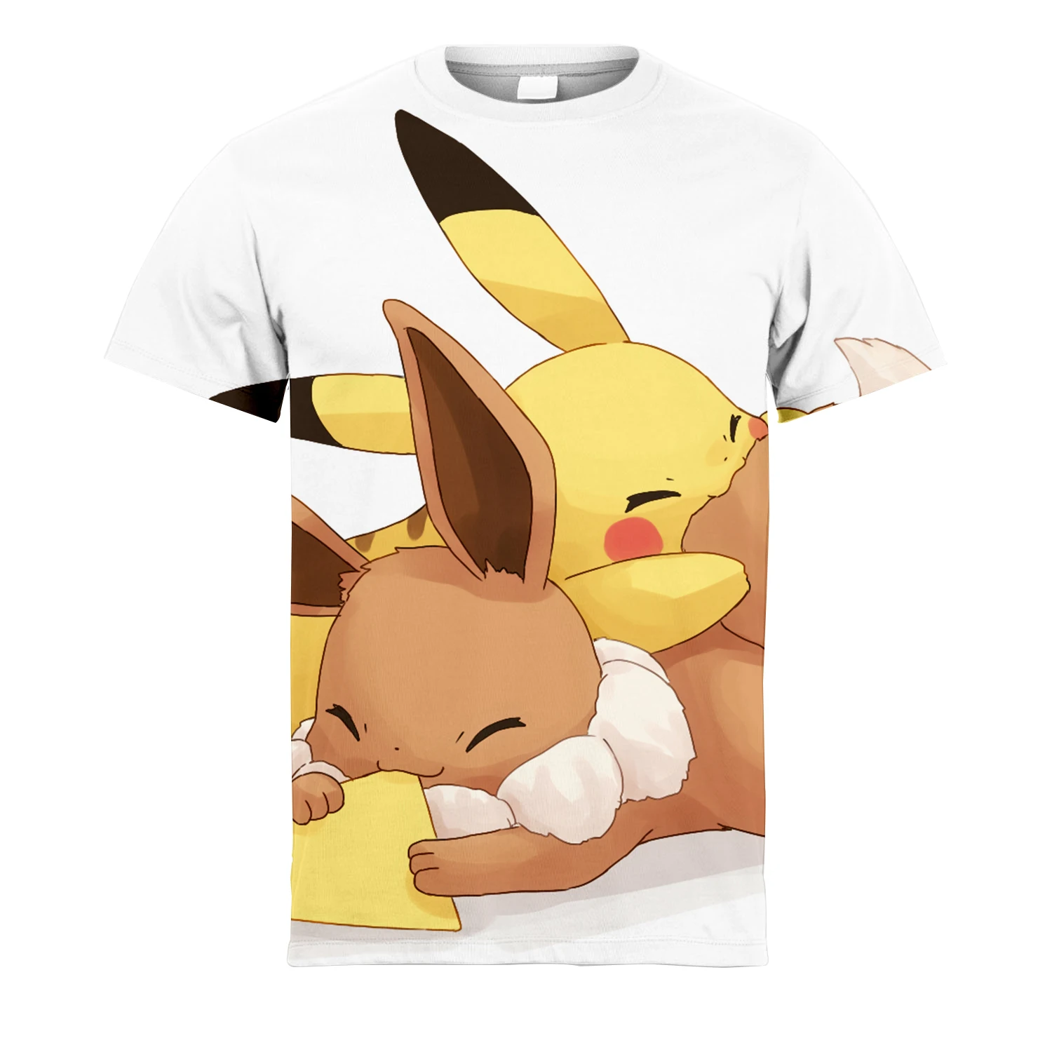 

Summer New Pikachu Anime Men's And Women's T-shirt Trend Young Women Cute Breathable Children's Short-sleeved T-shirt
