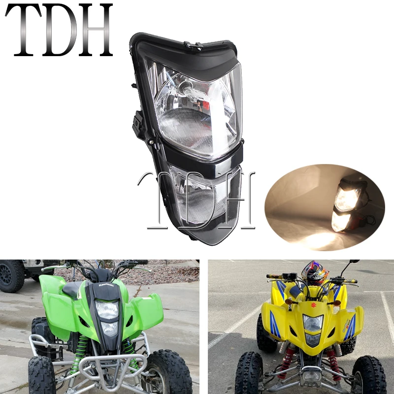 Передняя передняя фара LTZ 400 LTZ 400 Z 2003-2008 для Suzuki ATV Quadsport, передняя фара для Kawasaki KFX400 KSF400 12 В/25 Вт, передняя фара s