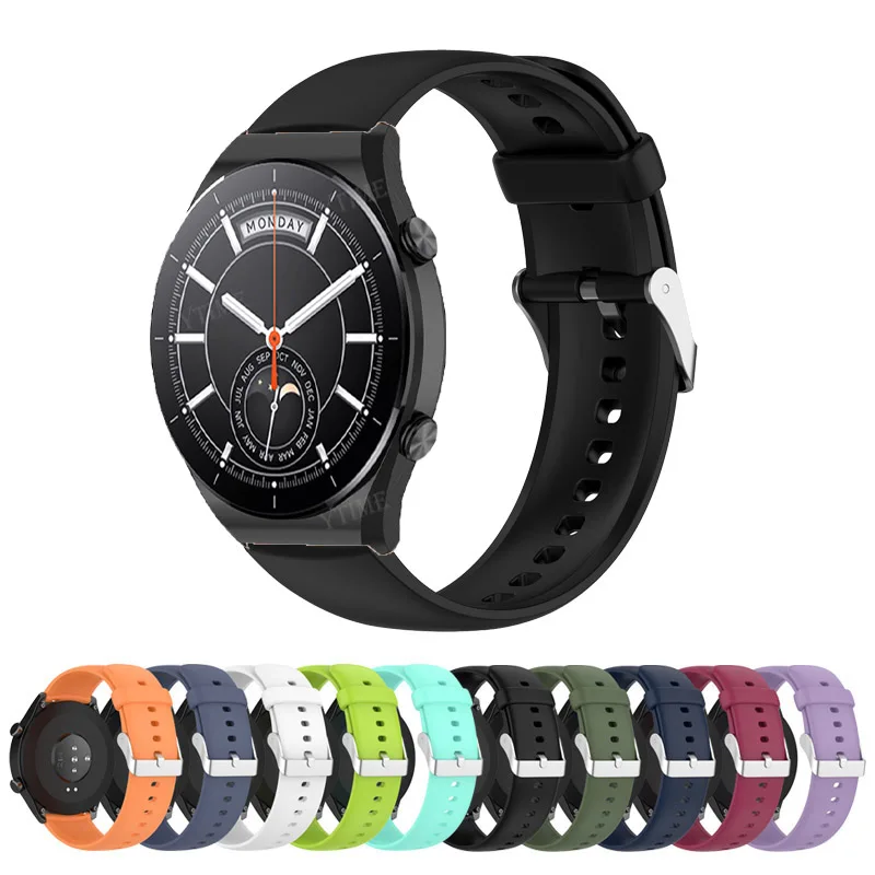 

Для Xiaomi Mi Watch S1 Active Global Ver. Силиконовый ремешок 22 мм, умный Браслет, многоцветный Силиконовый браслет, аксессуары для ремня