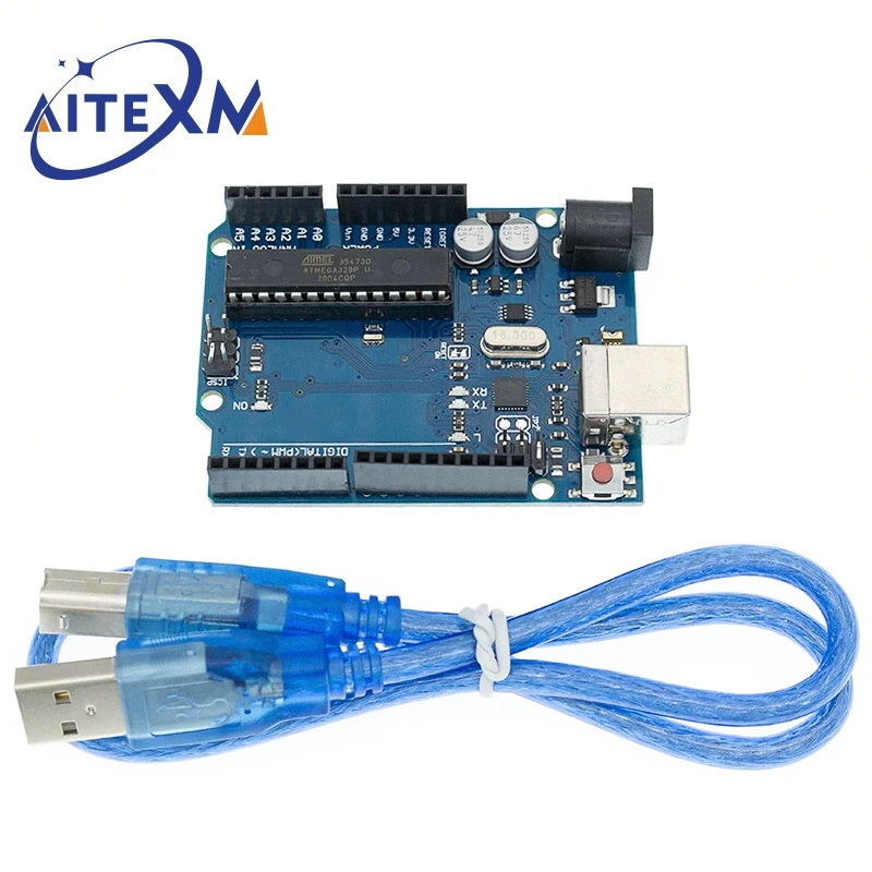 Плата разработки UNO R3 ATMEGA328P CH340/ATEGA16U2 плата расширения для Arduino с кабелем R3/R4 Proto -