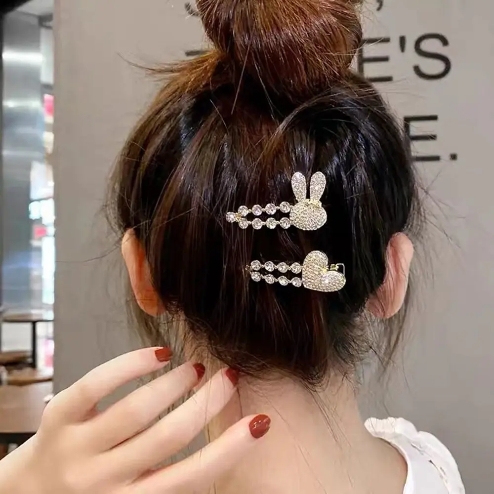 

Популярные корейские бриллиантовые заколки для волос для женщин Bingbing Кристальные заколки для волос для девушек Роскошные блестящие Криста...