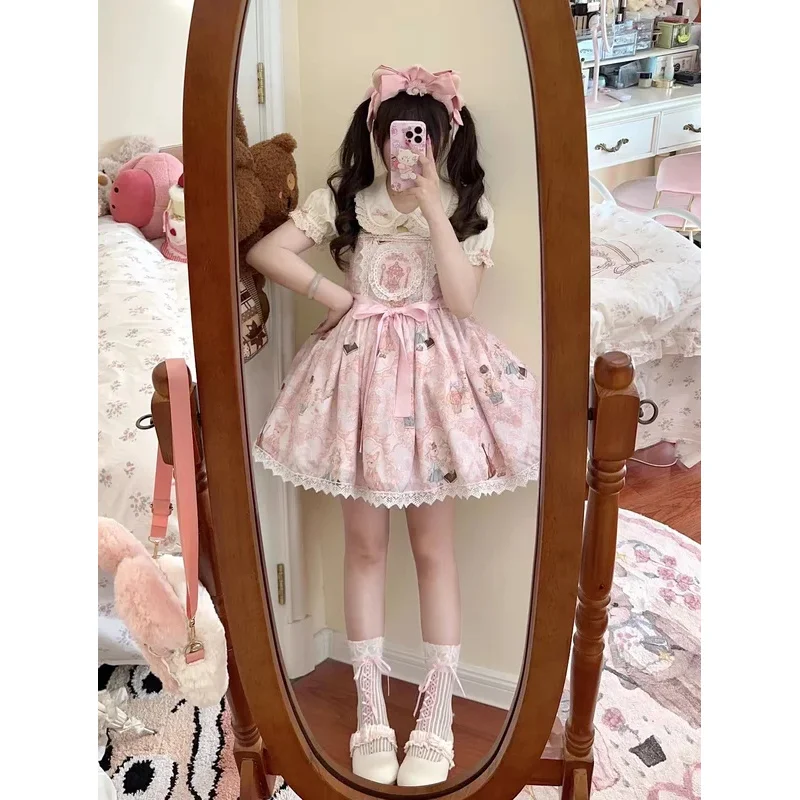 Японская мода в стиле Харадзюку платья &quotЛолита&quot милая принцесса женское