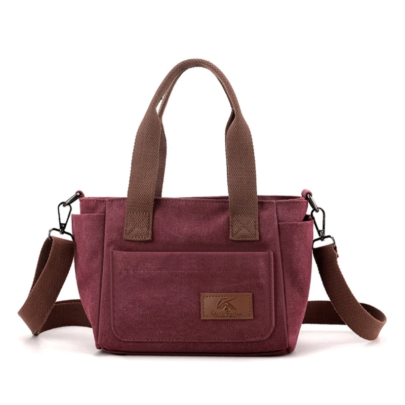 

Canvas Bag Large Capacity Vintage Shopping Bag Versatile Shoulder Bag for Women