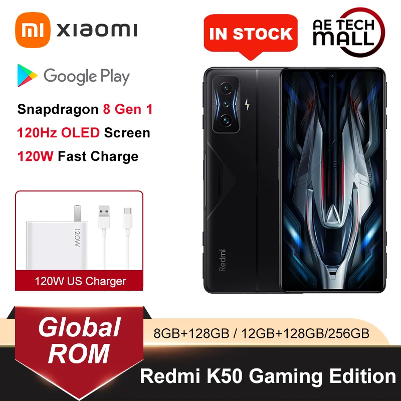Игровой Смартфон Xiaomi Redmi K50 глобальная прошивка Восьмиядерный процессор Snapdragon 8 Gen