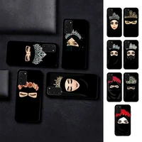 lvtlv muslim islamic gril eyes phone case for samsung s10 21 20 9 8 plus lite s20 ultra 7edge