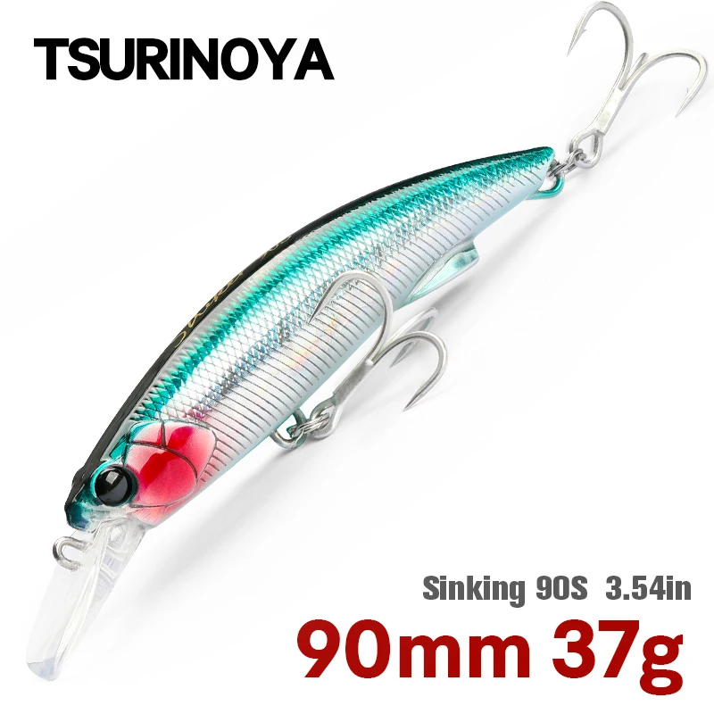 TSURINOYA STRIKER 90S жесткая приманка для рыбалки тонущий гольян воблер свимбейт 90 мм 37 г