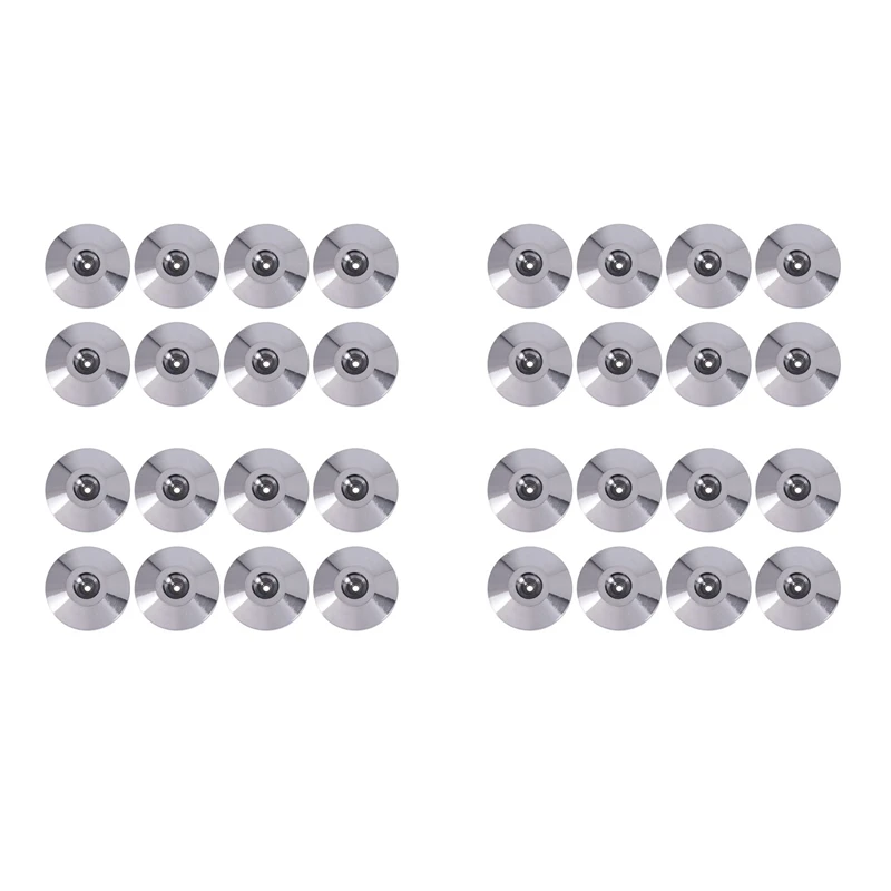 

32 Pcs 25 X 4Mm Universal Copper Speaker Spikes Pads Speaker Shock Base Pad Isolation Stand Feet Cone Base Mats Disc