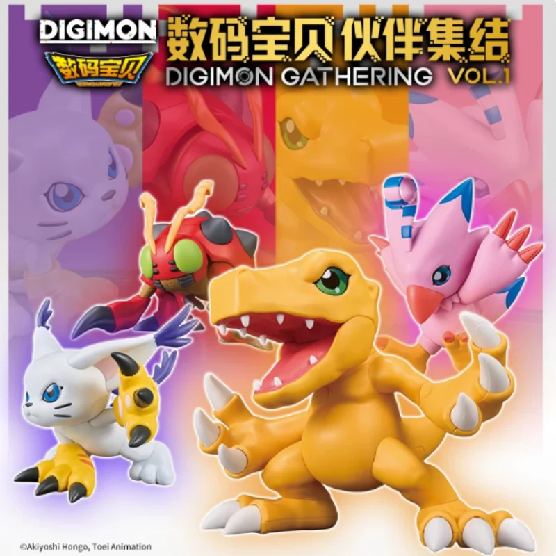 Фото Коллекционная фигурка-конструктор Bandai Digimon Agumon Digimon Gathering Vol 1 (слепая коробка), настольное украшение, подарок №2